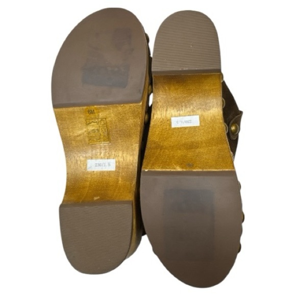 Tory Burch Blythe Studded Suede Clogs – Arabica Brown Size 6 - Picture 10 of 13